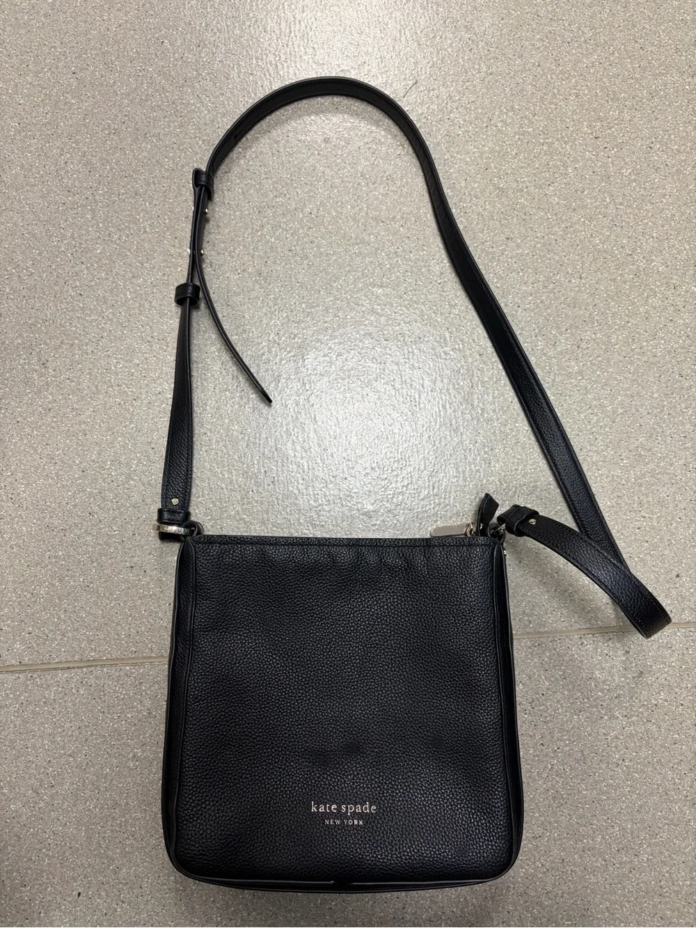 kate spade Black Pebbled Leather Crossbody Purse